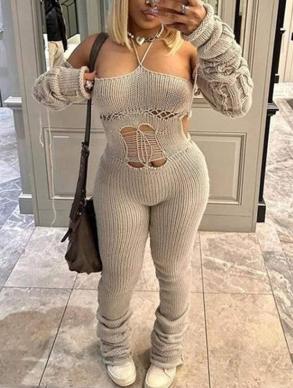 Knit two piece back out